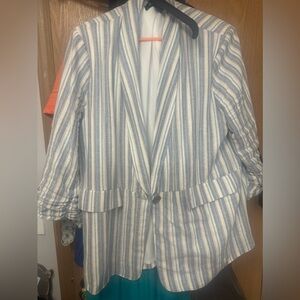 Ellen Tracy Linen Blend Blazer